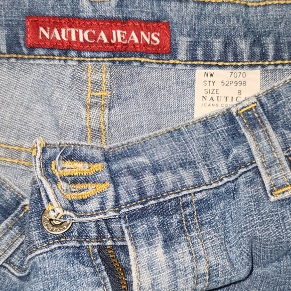 Nautica Mid-rise Flare Crop Jeans Size 8x24 Faded Blue - Picture 4 of 5